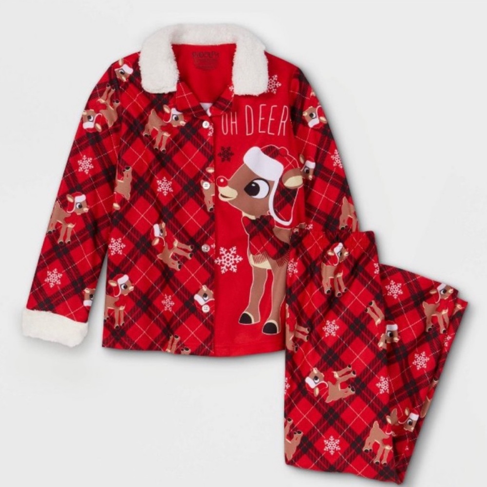 Rudolph The Red-nose Reindeer Target Christmas Pajamas XS S Girls two piece set